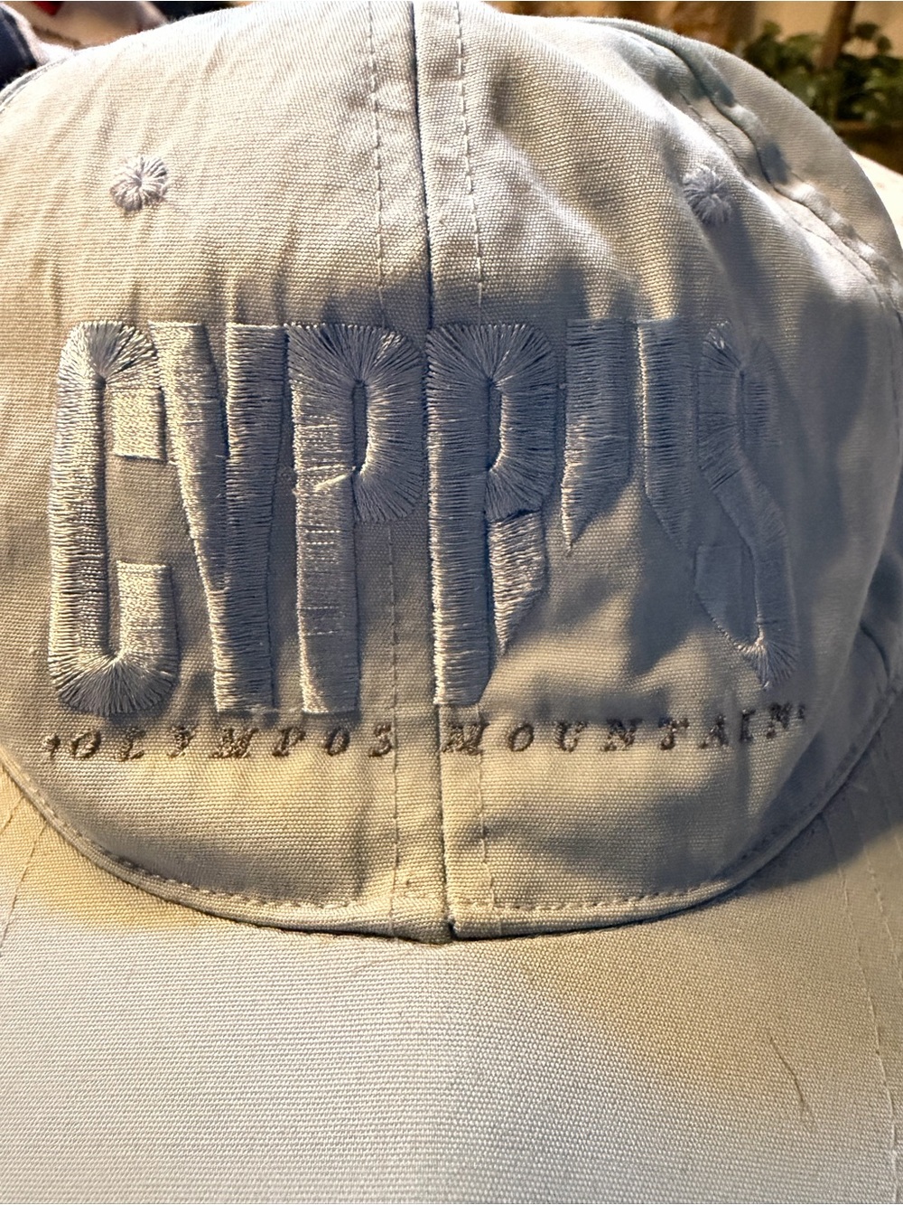 Light Blue Cotton Cap with Embroidered 'Chappus' Logo